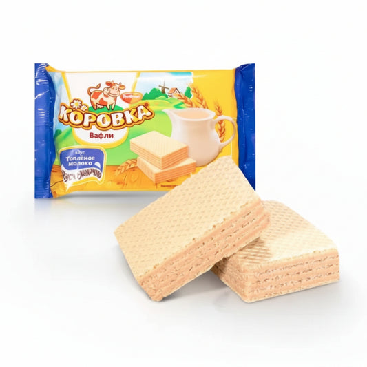 Waffeln „Korowka“ mit Geschmack von gebackener Milch, Rot Front, 150 g,