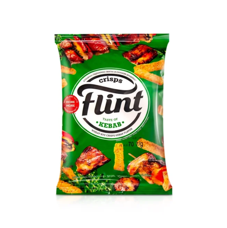 Weizen-Roggen-Croutons „Flint“ mit Schaschlik-Geschmack, 70 g