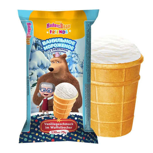 MASHA UND DER BÄR
Vanilleeis – Waffeltüte, Kinderportion