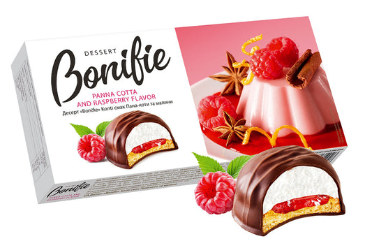Dessert „Bonifie“ Panna Cotta und Himbeergeschmack